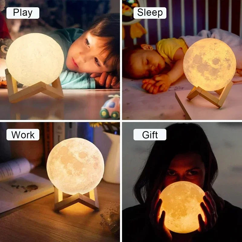 Night Light 3D Print Moon Lamp