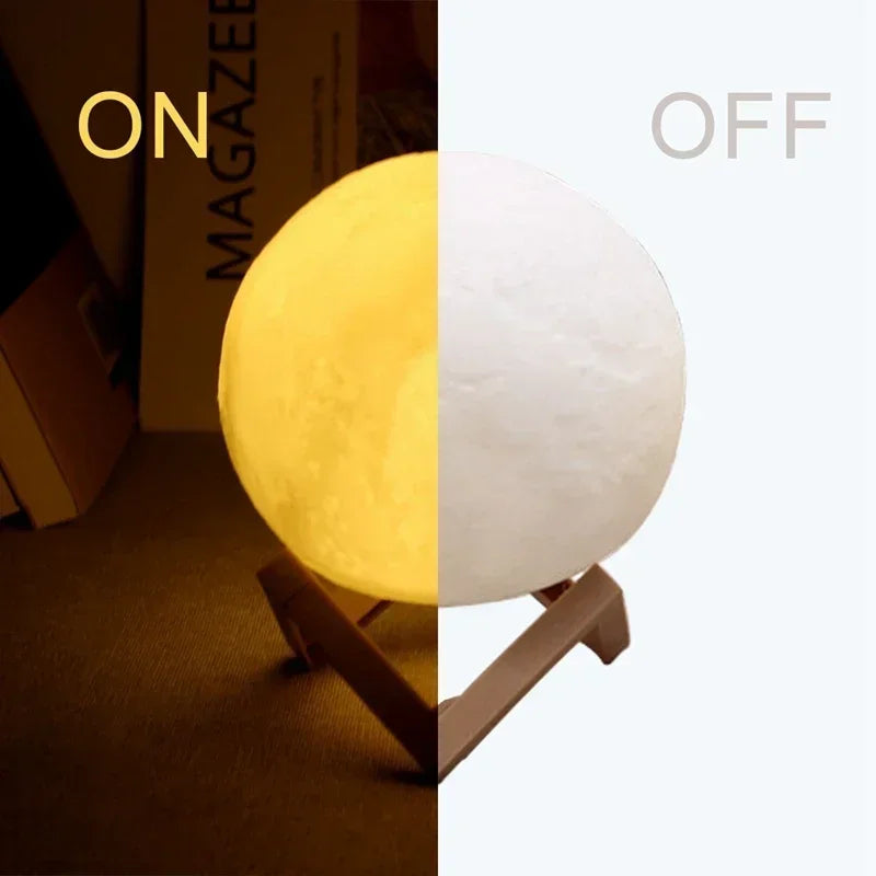 Night Light 3D Print Moon Lamp